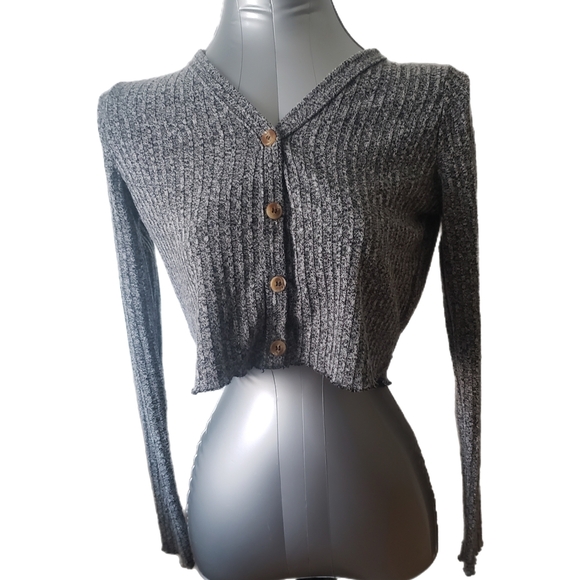 Streetwear Society Gray Cardigan Sweater - Picture 1 of 3